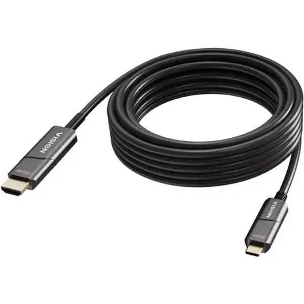 Vision TC 10MUSBCHDMI+/BL video cable adapter 10 m USB Type-C HDMI Type A (Standard) Black