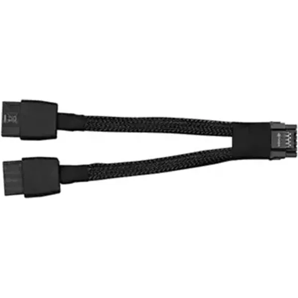 Replacement 12Vhpwr 12+4Pin Pcie 5.0 To 2X8pin (6+2P) Power Cable 10 Cm Braided