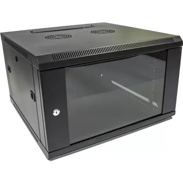 Cablenet 6u Wall Cabinet 450 Deep Black (Flatpack)