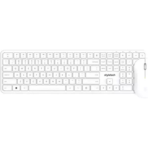 Stealth Wireless Mouse & Keyboard - Whit