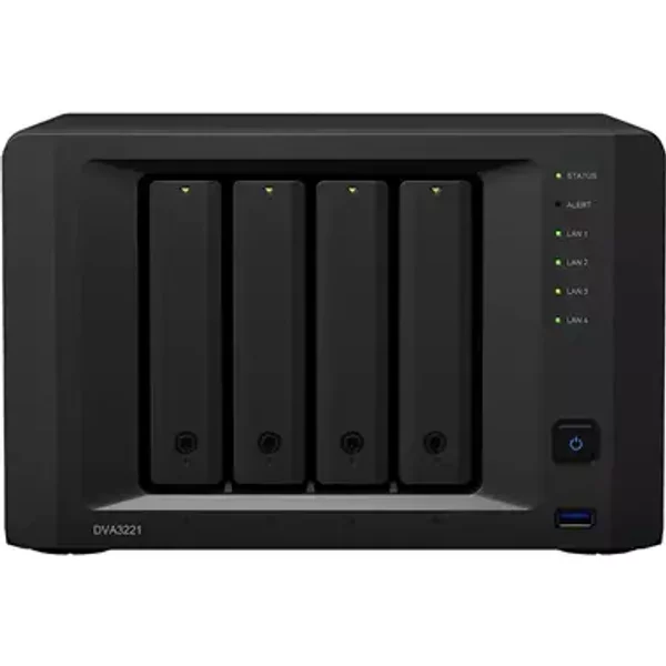 Synology DVA3221 network video recorder Black