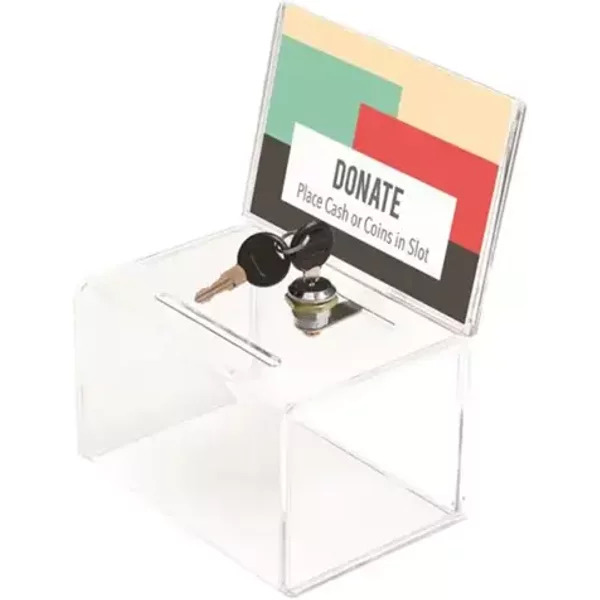 Deflecto 596901 cash/ticket box Polystyrene Transparent