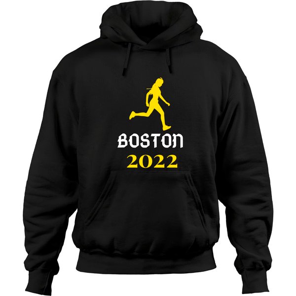 Boston 2022 Running Marathon Training In Progress Runner Hoodie-image