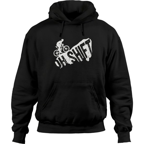 Oh Shift Mountain Biking Bicycle Bike Rider Cyclist Hoodie