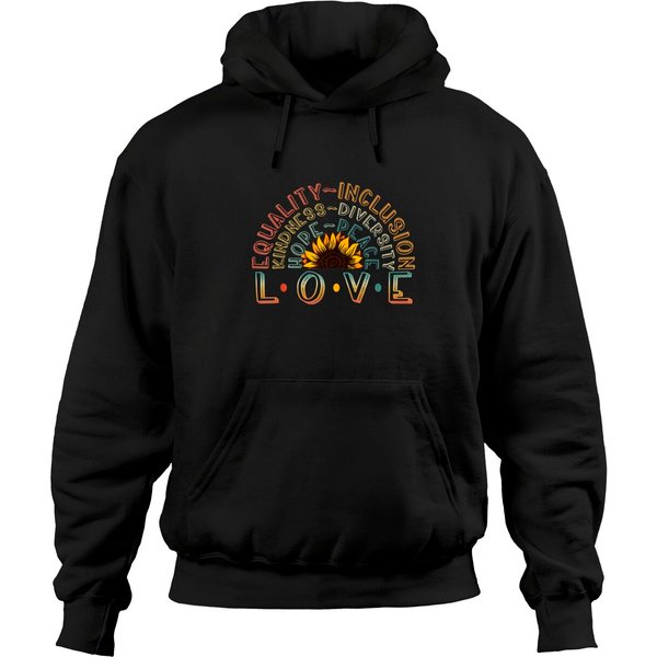 Love Equality Inclusion Kindness Diversity Hope Peace Hoodie-image