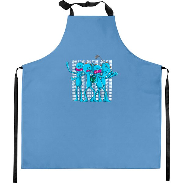 Mr. Meeseeks Look At Me - Rick And Morty Kitchen Aprons-image