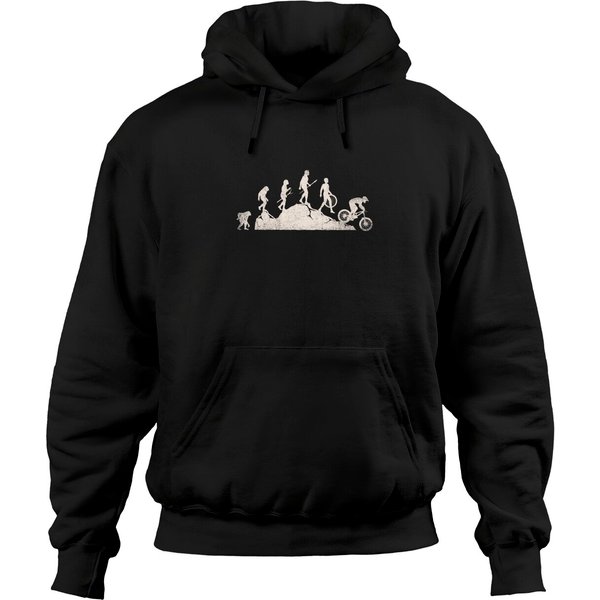 Mountain Biking Evolution Vintage Bicycle Sport Bike Rider Hoodie-image