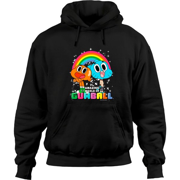 Cn The Amazing World Of Gumball & Darwin Rainbow Portrait Hoodie-image
