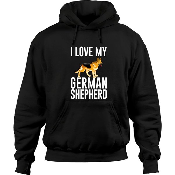 I Love My German Shepherd Pullover Hoodie-image