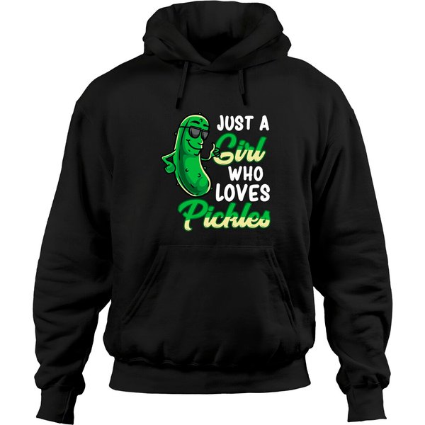 Just A Girl Who Loves Pickles Funny Pickle Girl Pullover Hoodie-image