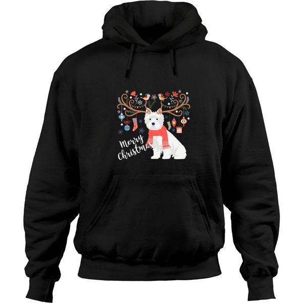 West Highland White Terrier Dog Christmas Hoodie-image