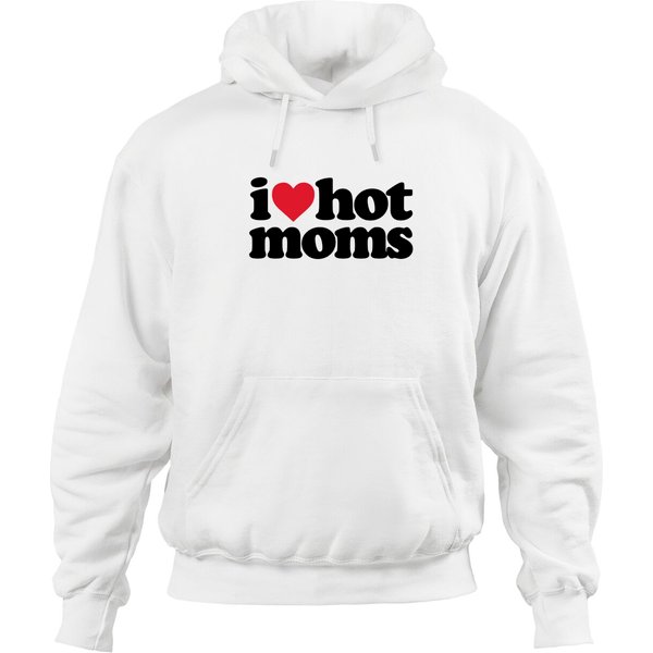 I Love Hot Moms Pullover Hoodie-image