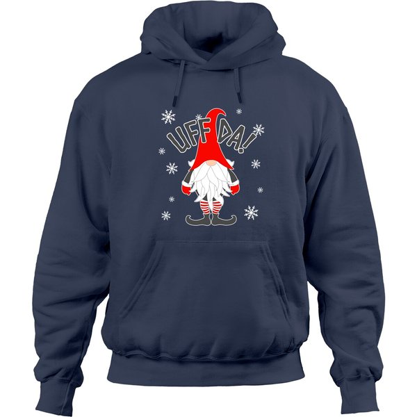 Uff Da Danish Gnome Scandinavian Tomte Nordic Christmas Pullover Hoodie-image