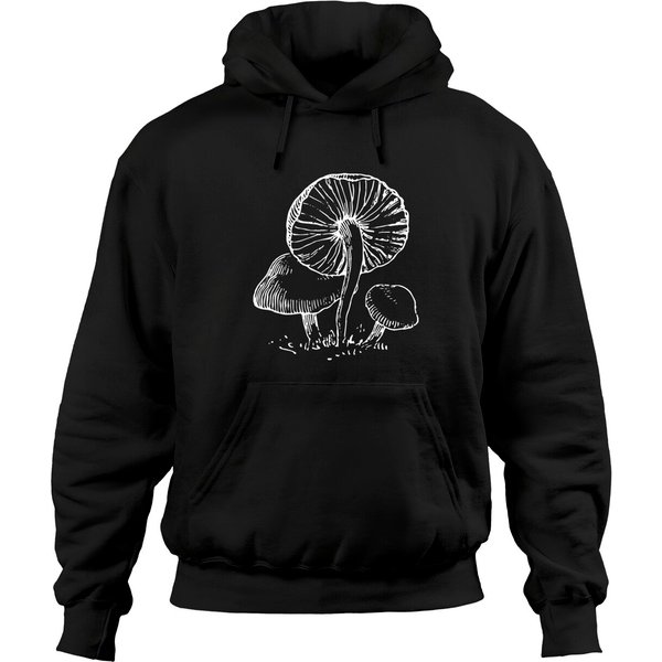 Stylish Bohemian Mushrooms Botany Zip Hoodie