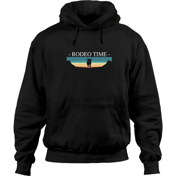Bull In Spanish Hoodie Rodeo Time Cowboy Wild West Horseman Ranch Boots Lasso-image