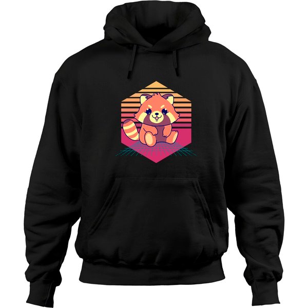 Kawaii Red Panda Hoodie Vintage