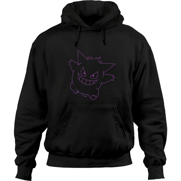 Weird Faces Hoodie PokéMon Gengar Big Face-image