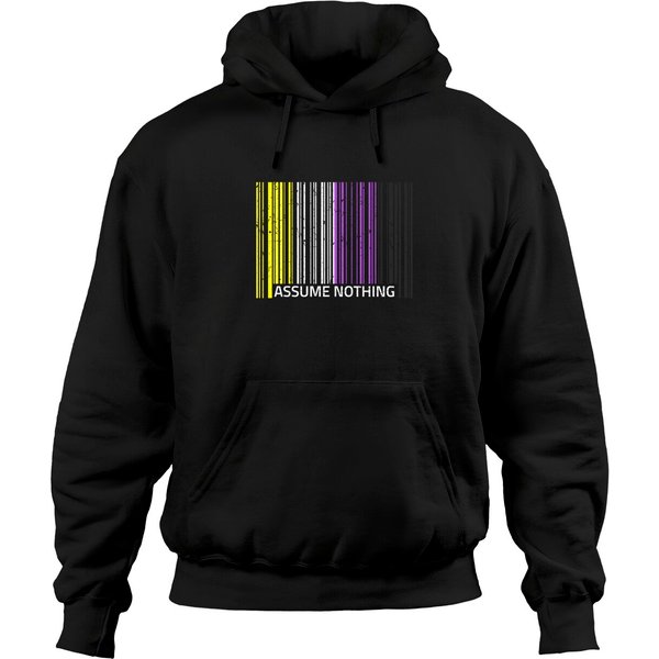 Femboy Pride Flag Hoodie Assume Nothing Nonbinary Flag Genderqueer Lgbtqia Pride