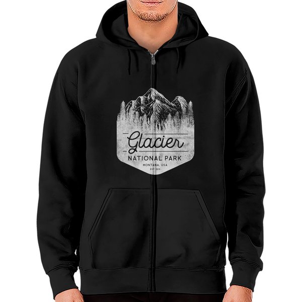 Family Vacation Design - Glacier National Park Zip Hoodie-image