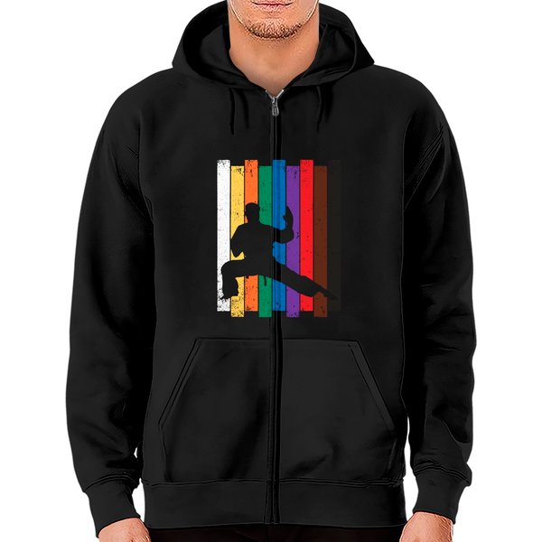 Karate Belt Zip Hoodie Karate Silhouette Zip Hoodie-image