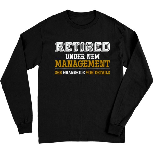 Funny Grandkids Grandpa Retirement Gift Retired Long Sleeves-image