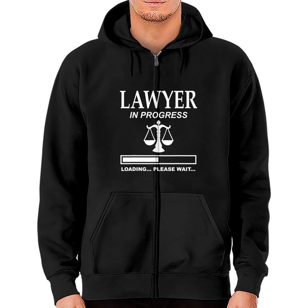 Scales Of Justice Lawyer In Progress Law School Student Fun Zip Hoodie