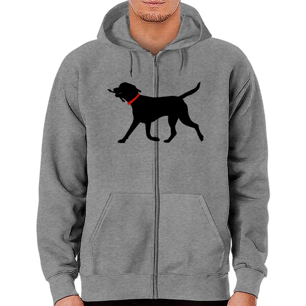 Labrador Retriever Zip Hoodie Play Fetch Black Lab Zip Hoodie