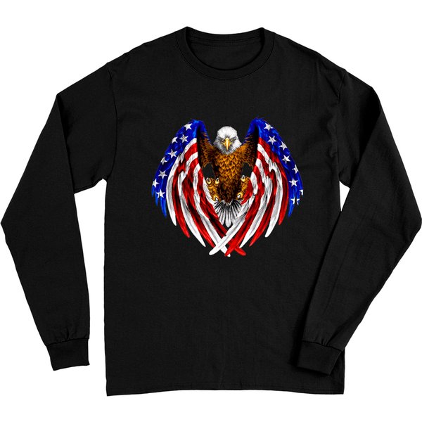 American Eagle Flag Gift Long Sleeves-image