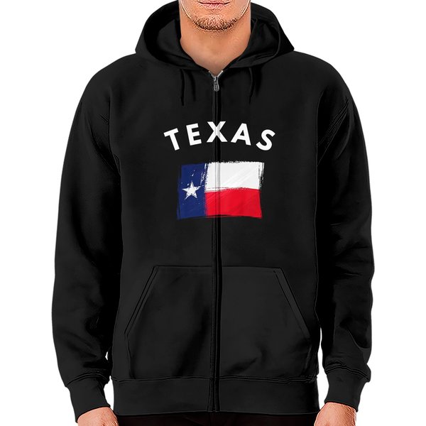 Texas Fans State Of Texas Flag Zip Hoodie-image
