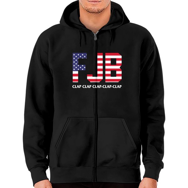 Vintage Fjb Do Not Comply Flag Art Zip Hoodie
