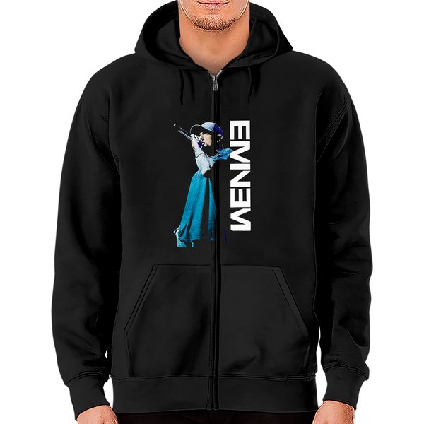 Eminem Pose Slim Fit Zip Hoodie-image