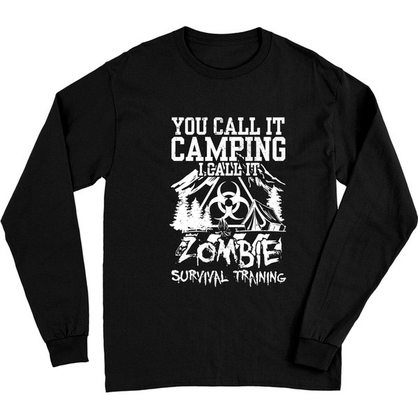 Zombie Survival Training Camping Halloween Long Sleeve-image