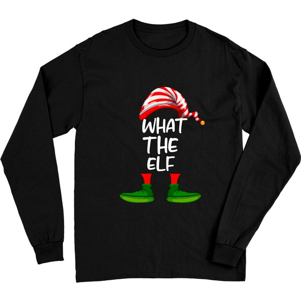 What The Elf Family Matching Christmas Funny Gift Pajama Long Sleeve-image