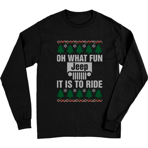Oh What Fun Jeep It Is To Ride Christmas Long Sleeves-image