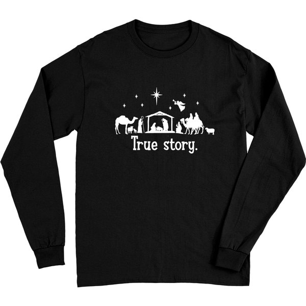 True Story Nativity Christmas Long Sleeve Shirt Baby Jesus Long Sleeve-image