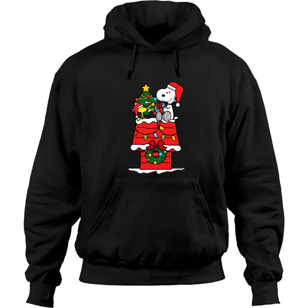 Snoopy Celebrate Christmas With Woodstock - Snoopy - Hoodies-image