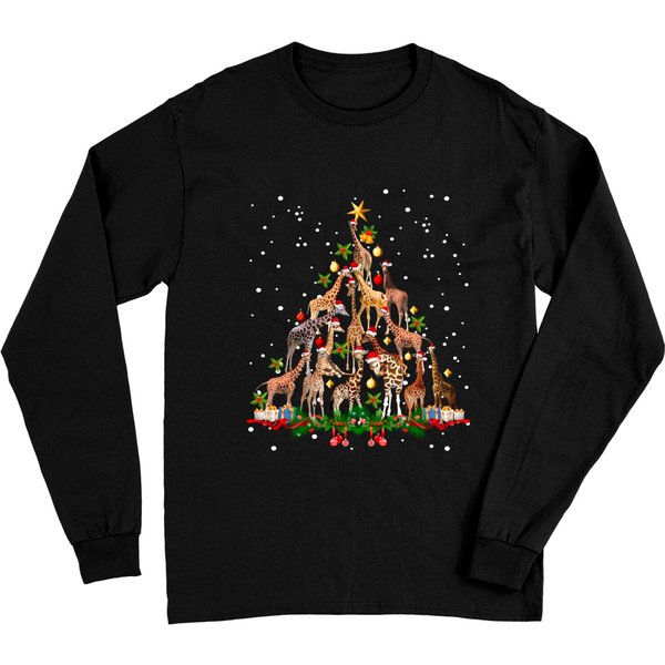 Giraffe Christmas Long Sleeve-image
