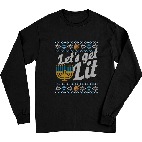 Hanukkah Let's Get Lit Long Sleeve-image