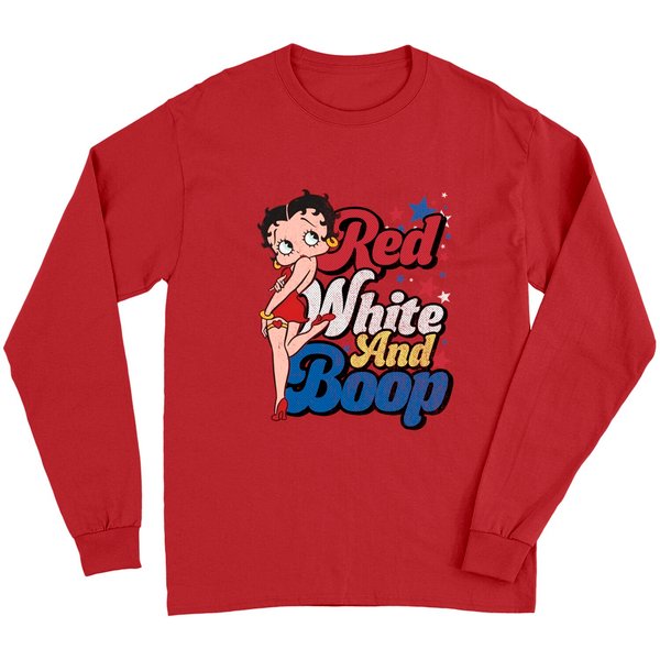Red White And Boop Betty Boop Long Sleeves-image