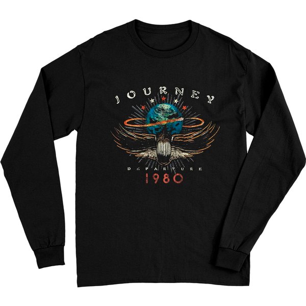 Journey Rock Band Music Group 1980 Departure Album Distressed Long Sleeves-image