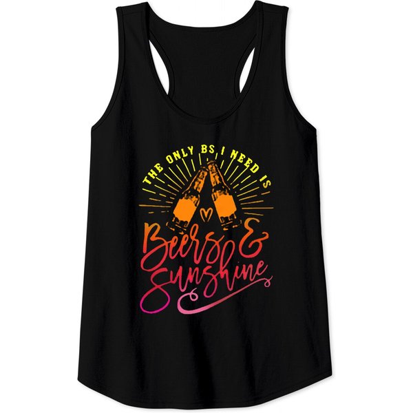 The Only Bs I Need Is Beers Sunshine Tank Tops For Women Country Music Shirt Vest Summer Casual Beach Holiday Tank Tee-image