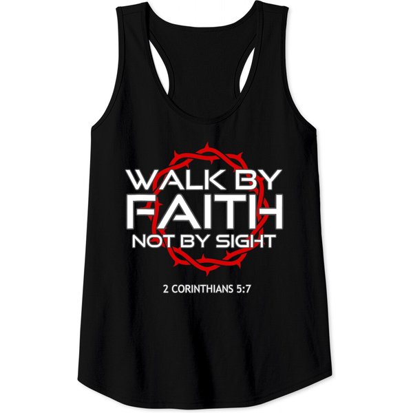 Jesus Walk By Faith Christian Tank Top-image