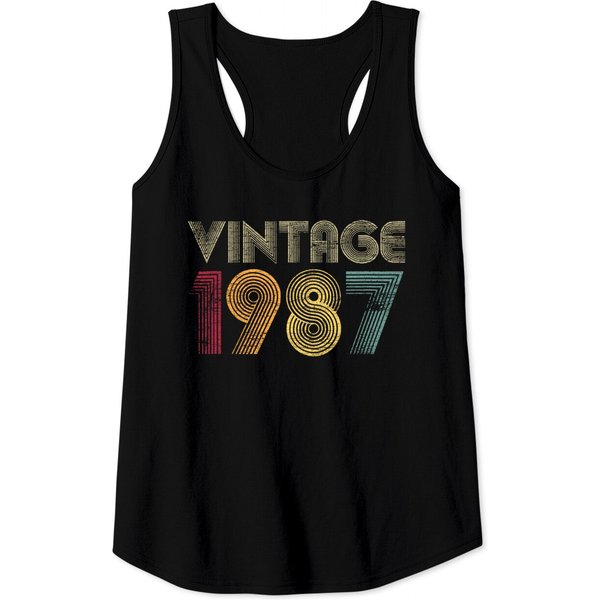 34Th Birthday Gifts Year Old Vintage 1987 Tank Top-image