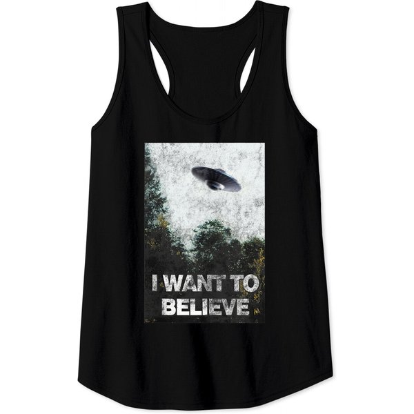 I Want To Believe Area 51 Ufo Alien Abduction Tank Top-image