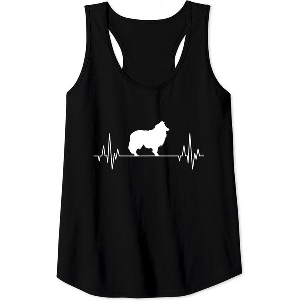 Sheltie Shetland Sheepdog Heartbeat Dog Lover Tank Top-image