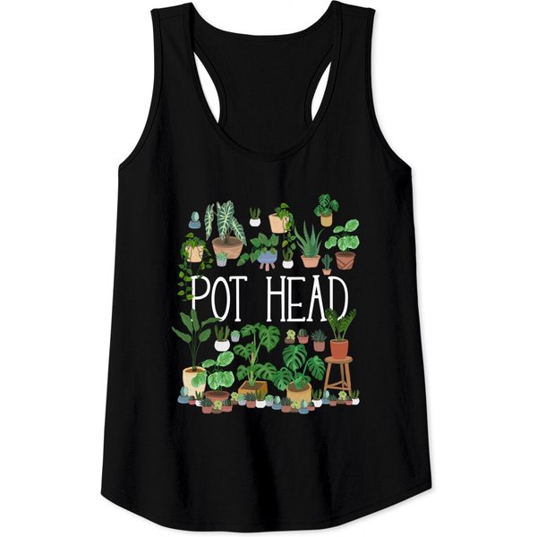 Gardening Potted Plant Lover Pot Head Tank Top-image