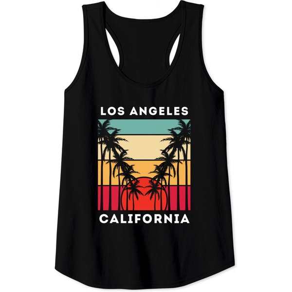 Los Angeles California Vintage Sunset Tank Top-image
