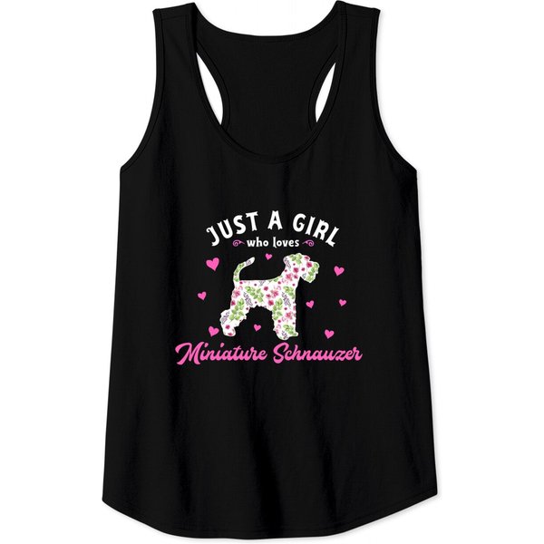Just A Girl Who Loves Miniature Schnauzer Tank Top-image