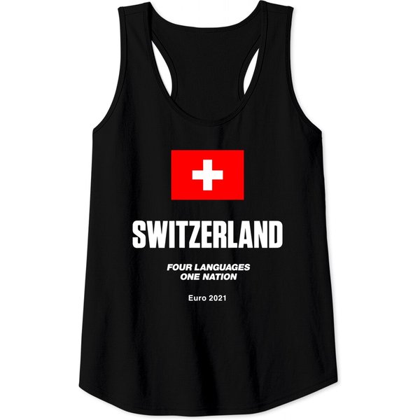 Euro 2021 Men's Tank Top Switzerland Football Team Double Sided-image