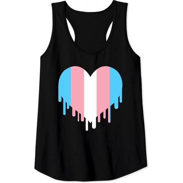 Dripping Heart Tank Top Transgender Heart Trans Pride-image